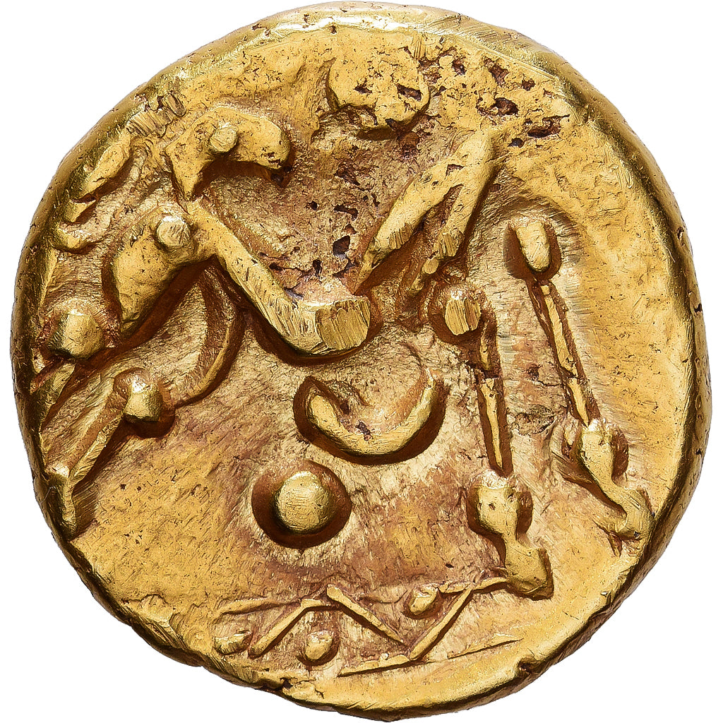 Gallia Belgica, Ambiani, Stater, 80-50 BC, Picardie, Dourado, AU(50-53)