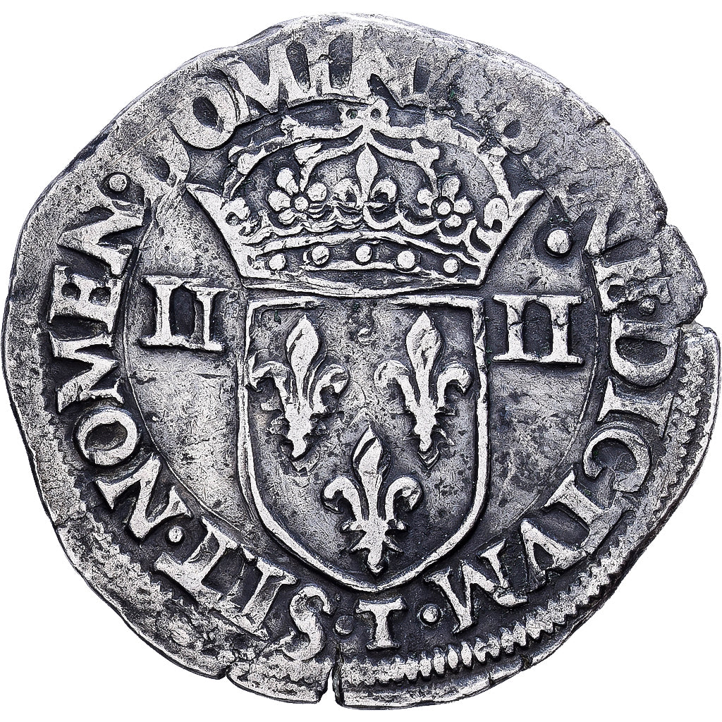 France, Henri III, 1/4 Ecu, 1582, Nantes, Silver, VF(20-25)