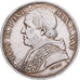 Papal States, PAPAL STATES, Pius IX, 5 Lire, 1870 (Anno XXV), Rome, Silver