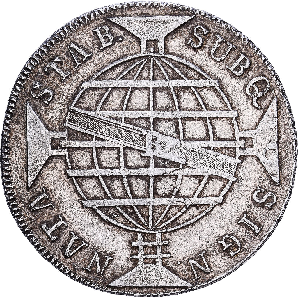 Brasile, 960 Reis, 1818, Bahia, Argento, BB+, KM:307.1