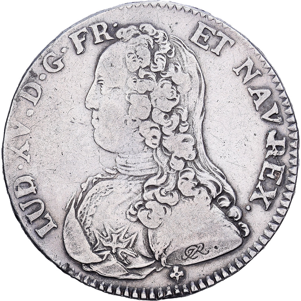 France, Louis XV, 1/2 Ecu aux branches d'olivier, 1729, Troyes, Silver