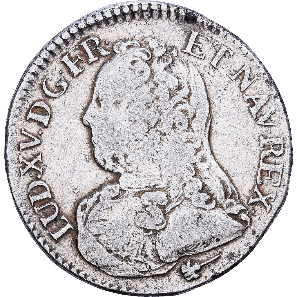 France, Louis XV, 1/5 Écu aux branches d'olivier, 1728, Amiens, Silver