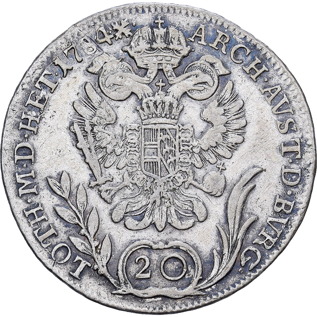 Austria, Joseph II, 20 Kreuzer, 1784, Kremnica, Silver, VF(30-35), KM:2069