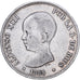 Spanje, Alfonso XIII, 5 Pesetas, 1889, Madrid, Zilver, FR+, KM:689