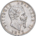 Itália, Vittorio Emanuele II, 5 Lire, 1877, Rome, Prata, VF(30-35), KM:8.4