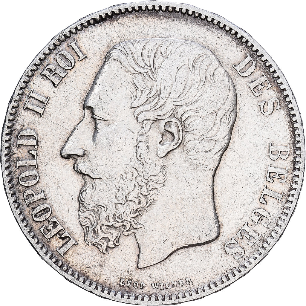 Belgium, Leopold II, 5 Francs, 5 Frank, 1871, Brussels, Silver, AU(50-53), KM:24