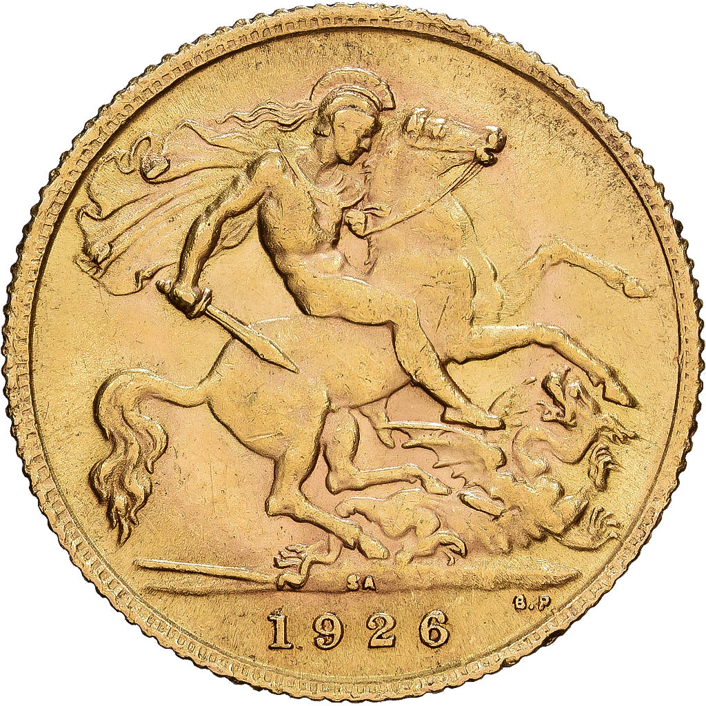 Südafrika, George V, 1/2 Sovereign, 1926, Pretoria, Gold, SS+, KM:20