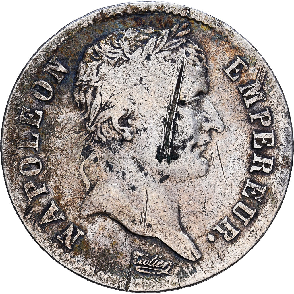 Francia, Franc, Napoléon I, 1808, Lille, Argento, MB, KM:682.14