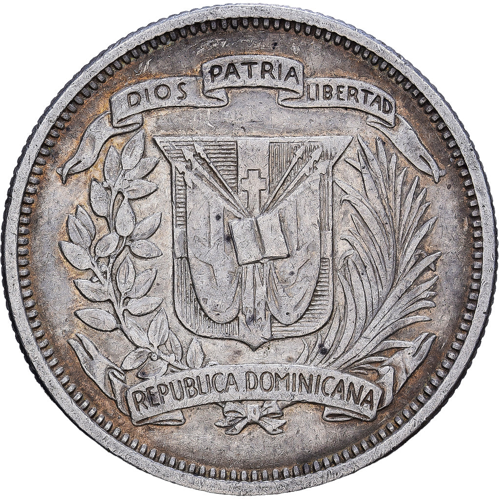 Repubblica domenicana, 25 Centavos, 1937, Argento, BB, KM:20
