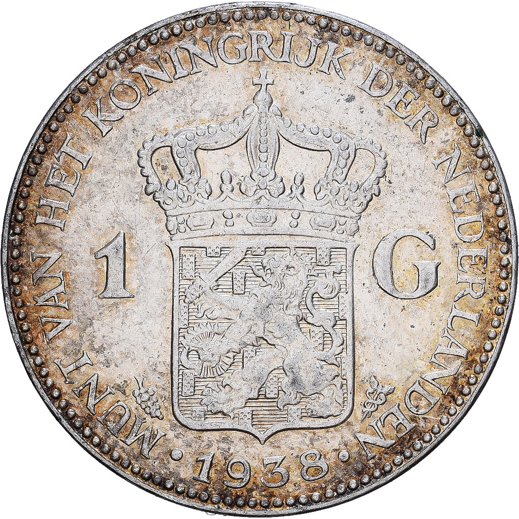 Niederlande, Wilhelmina I, Gulden, 1938, Utrecht, Silber, SS+, KM:161.1