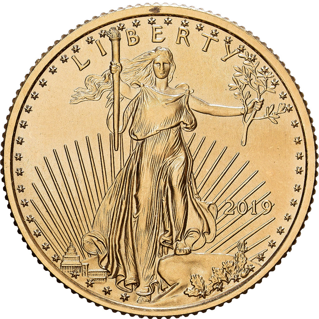 Estados Unidos, 10 Dollars, 1/4 Oz, 2019, Philadelphia, Oro, MS64