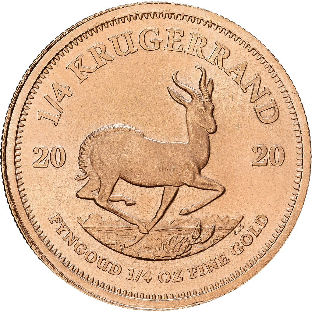 Afrique du Sud, 1/4 Krugerrand, 2020, South Africa Mint, Or, MS 62