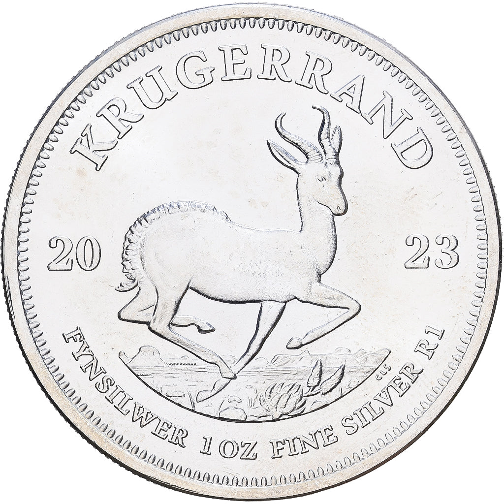 Południowa Afryka, Krugerrand, 1 Oz, 2023, Pretoria, Srebro, MS(60-62)