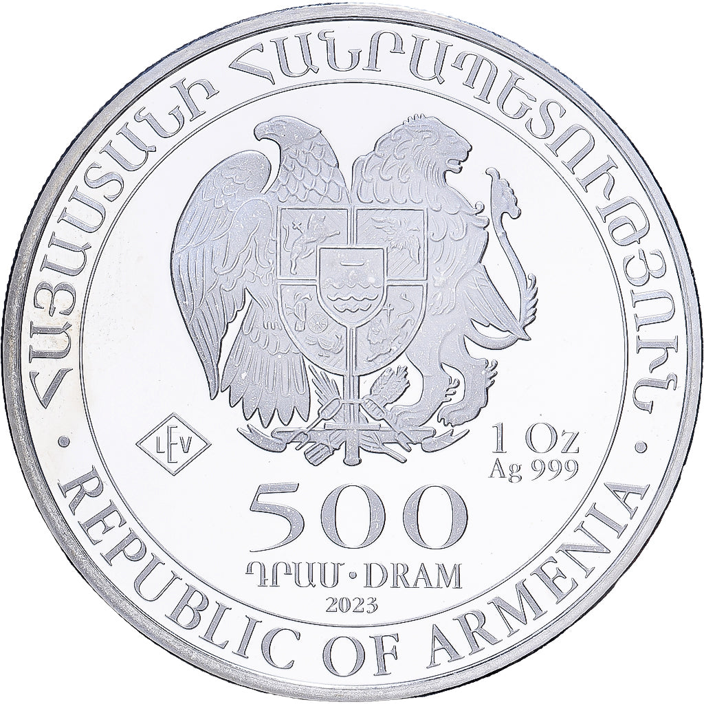 Armenia, 500 Dram, 2023, Plata, EBC+