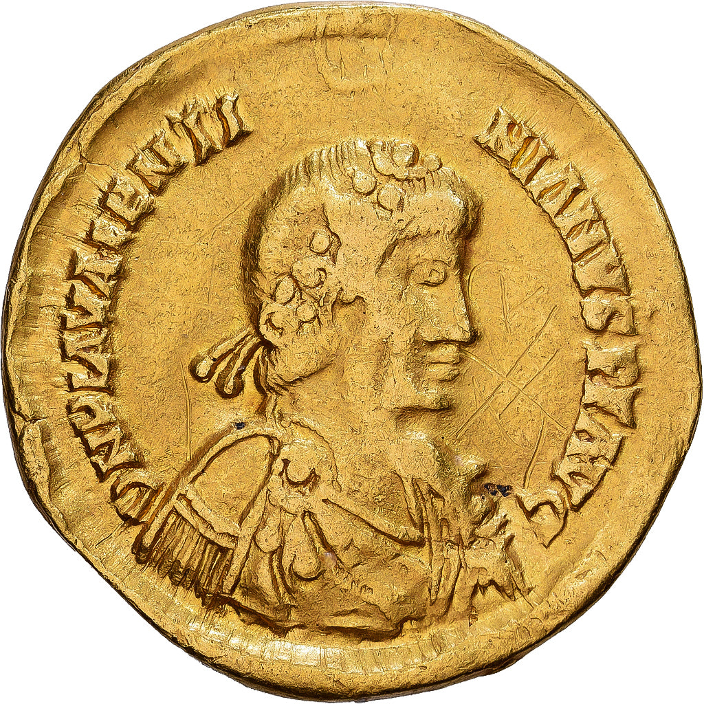 Visigoths, Solidus, 439-455, Gaul, in the nam of Valentinian III, Gold