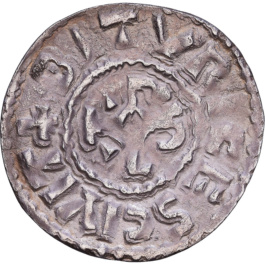 France, Charles II le Chauve, Denier, 840-855, Bourges, Silver, EF(40-45)