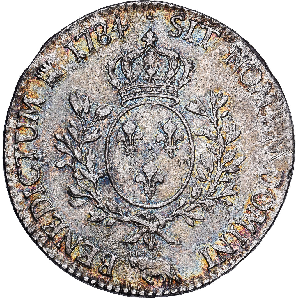 France, Louis XVI, Écu de Béarn aux branches d'olivier, Écu de Béarn aux