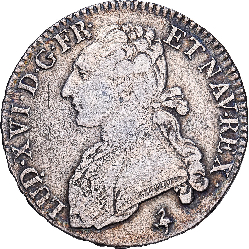 France, Louis XVI, 1/2 Ecu aux branches d'olivier, 1789, Paris, Silver