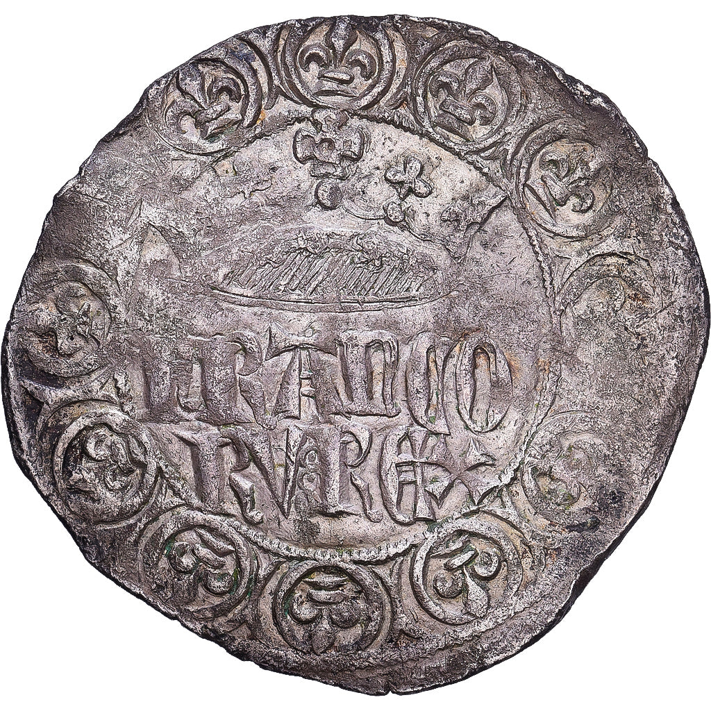 Francia, Jean II le Bon, Gros à la Couronne, 1358, Uncertain Mint, Argento, BB
