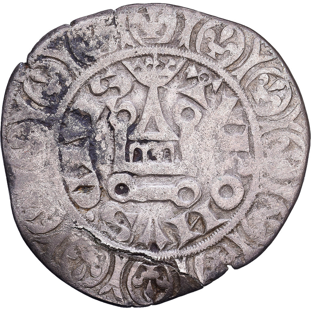 Frankreich, Philippe VI, Gros à la queue, 1348, Billon, S+