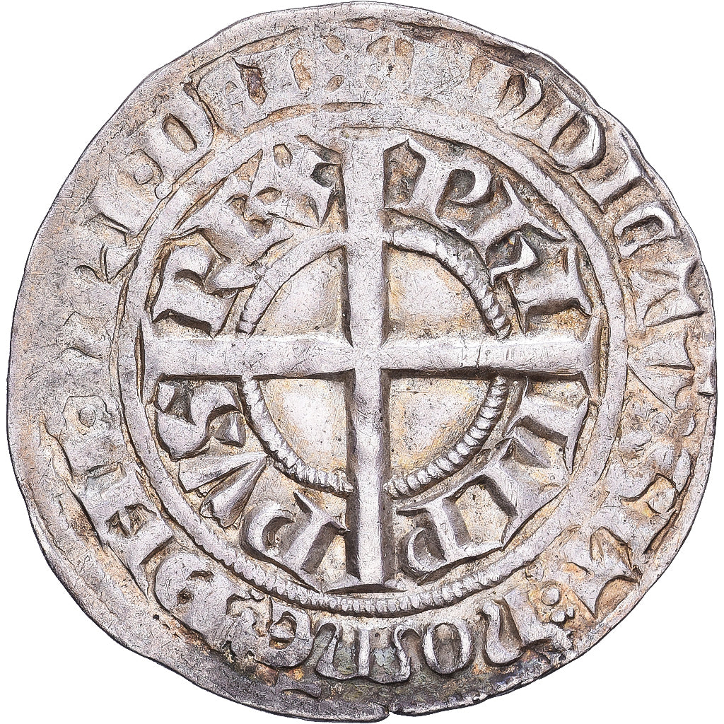 França, Philippe VI, Gros à la Couronne, 1337, Lingote, EF(40-45)