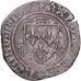 France, Charles VII, Blanc à la couronne, 1456, Saint-Quentin, Billon