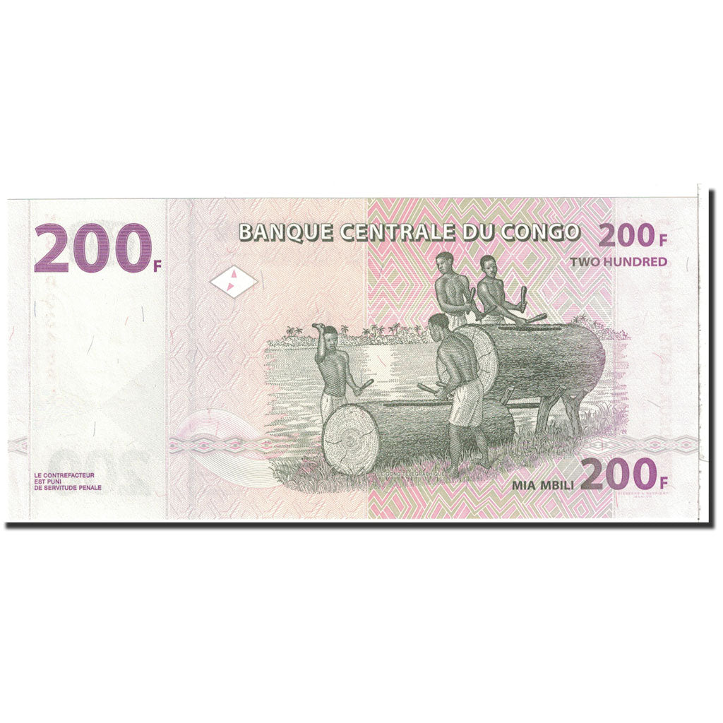 Banknote, Congo Democratic Republic, 200 Francs, 2007, 2007-07-31, KM:99a