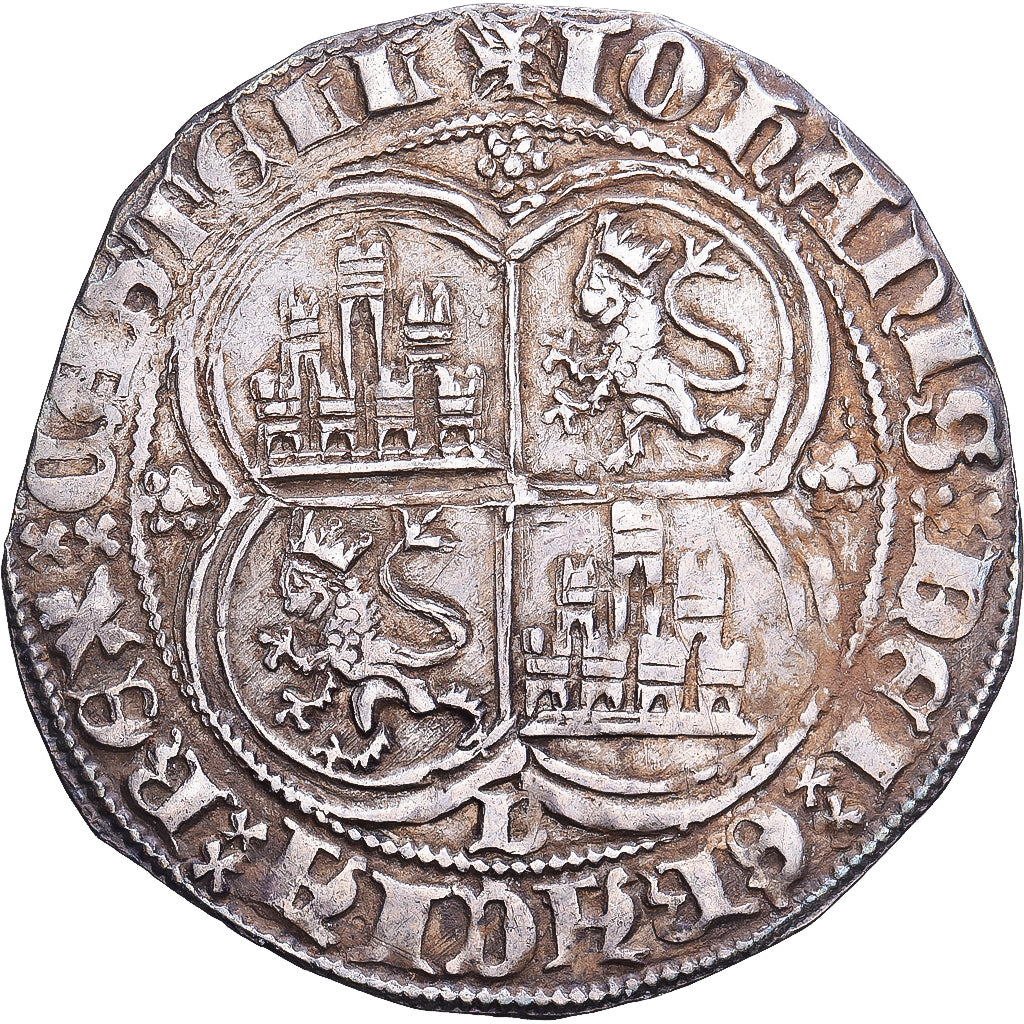 Spanien, Juan I, Real, 1379-1390, Seville, Silber, SS