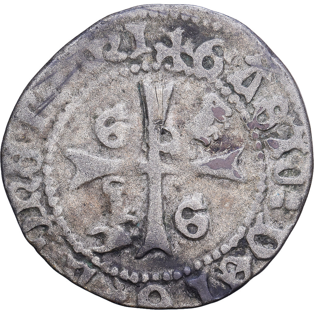France, Gaston de Foix, Blanc, Blanc aux trèfles, 1455-1471, Morlaas, Billon