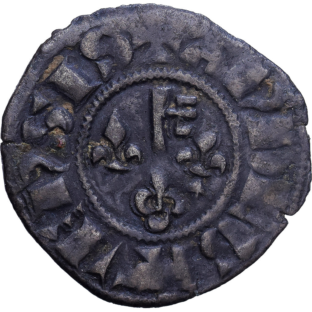 County of Anjou, Charles de Valois, Obol, 1290-1319, Angers, Billon, SS