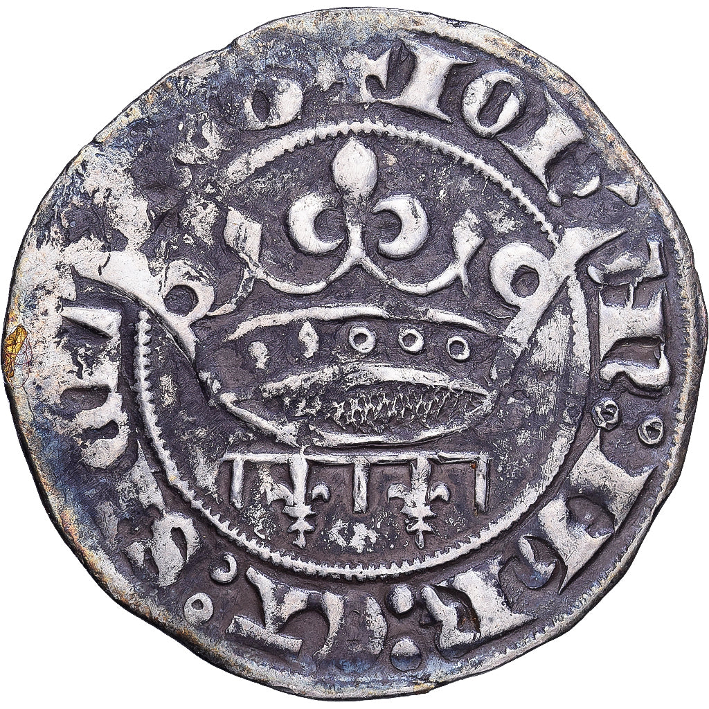 County of Provence, Jeanne de Naples, Gros, 1369-1372, Billon, VF(30-35)