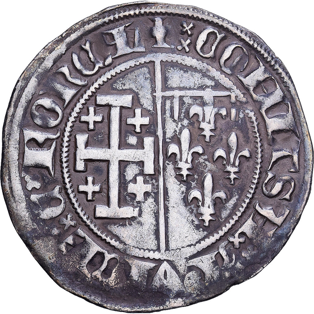 County of Provence, Jeanne de Naples, Gros, 1369-1372, Billon, VF(30-35)