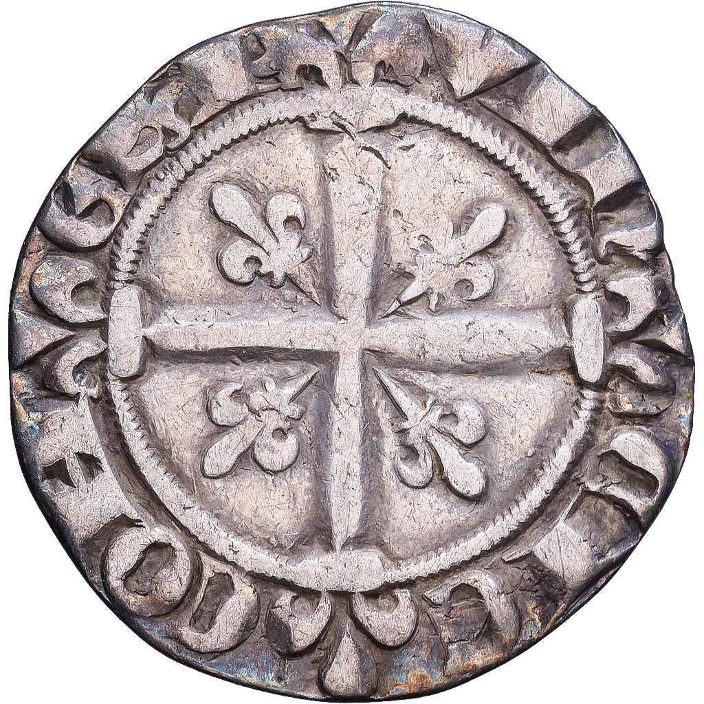 County of Provence, Robert d'Anjou, Sol coronat, ca. 1339, Avignon, Plata, MBC