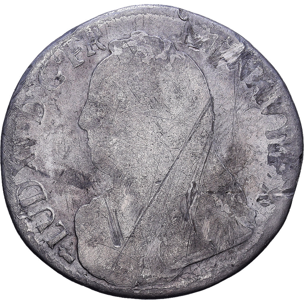 Frankrijk, Louis XV, 1/5 Écu aux branches d'olivier, 1727, Besançon, Zilver