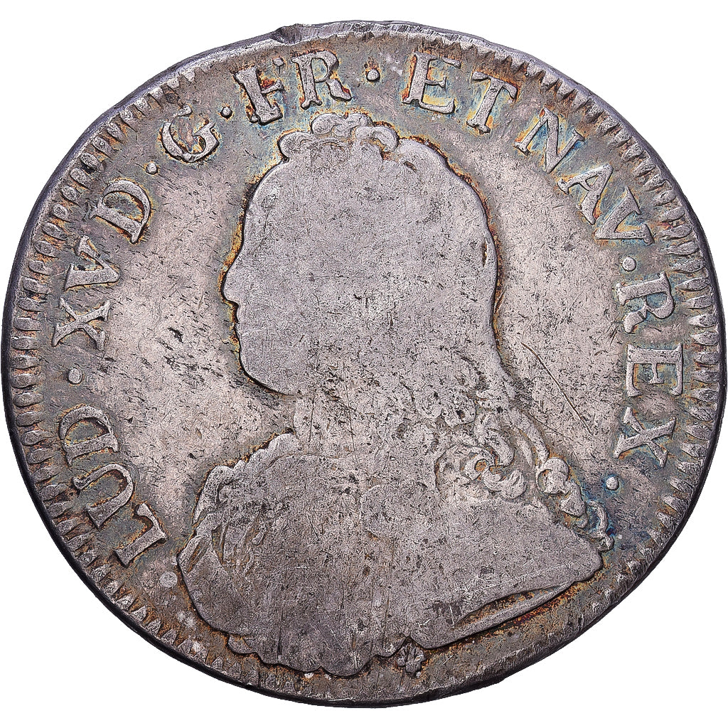 France, Louis XV, Ecu aux branches d'olivier, 1726 ?, Bordeaux, Silver