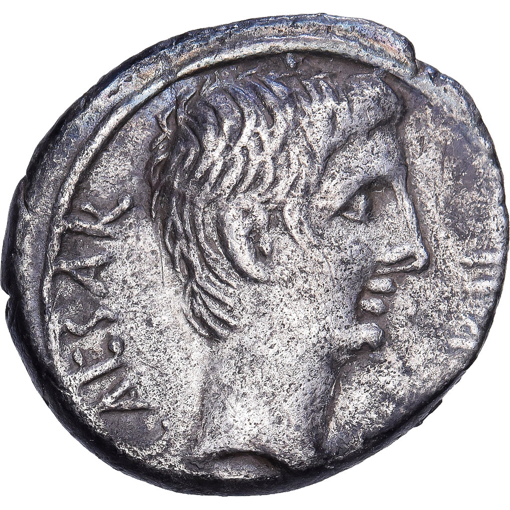 Roman Republic, Octavian, Quinarius, 29-27 BC, Brundisium, Silver, AU(50-53)