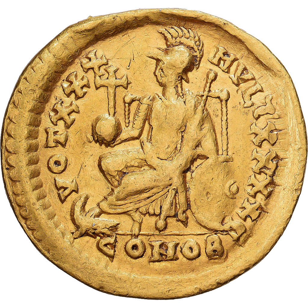 Roman Empire, Theodosius II, Solidus, 431-432, Constantinople, Gold, S+