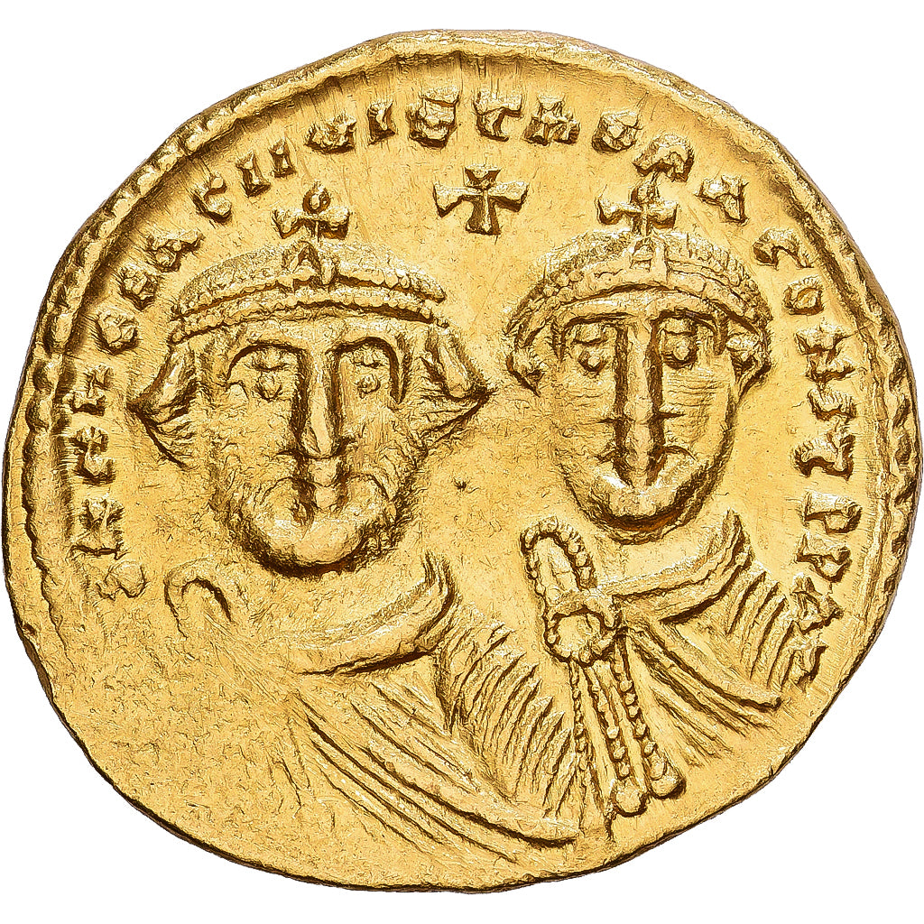 Byzantine Empire, Heraclius, with Heraclius Constantine, Solidus, 626-629