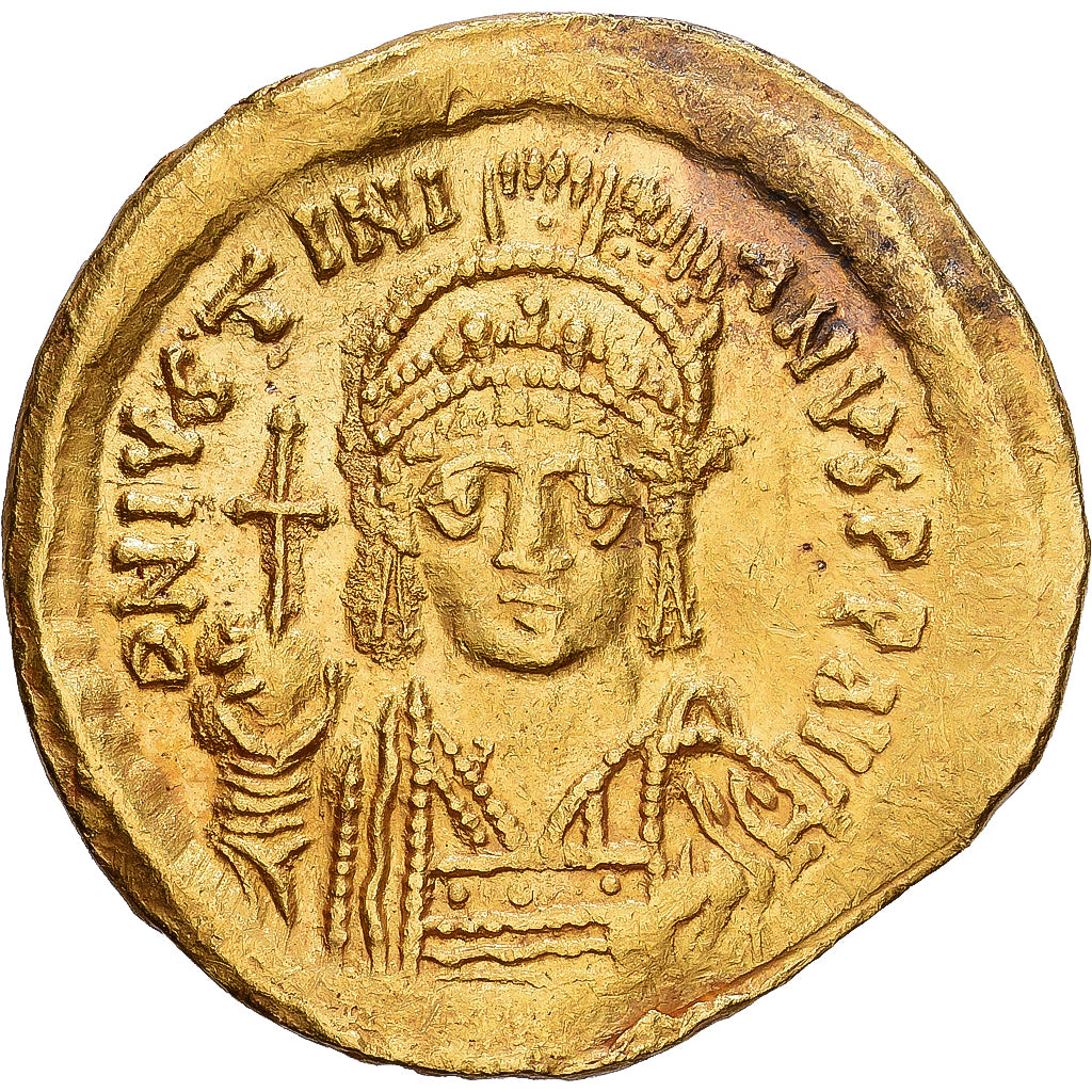 Byzantine Empire, Justinian I, Solidus, 542-565, Constantinople, Gold, AU(50-53)