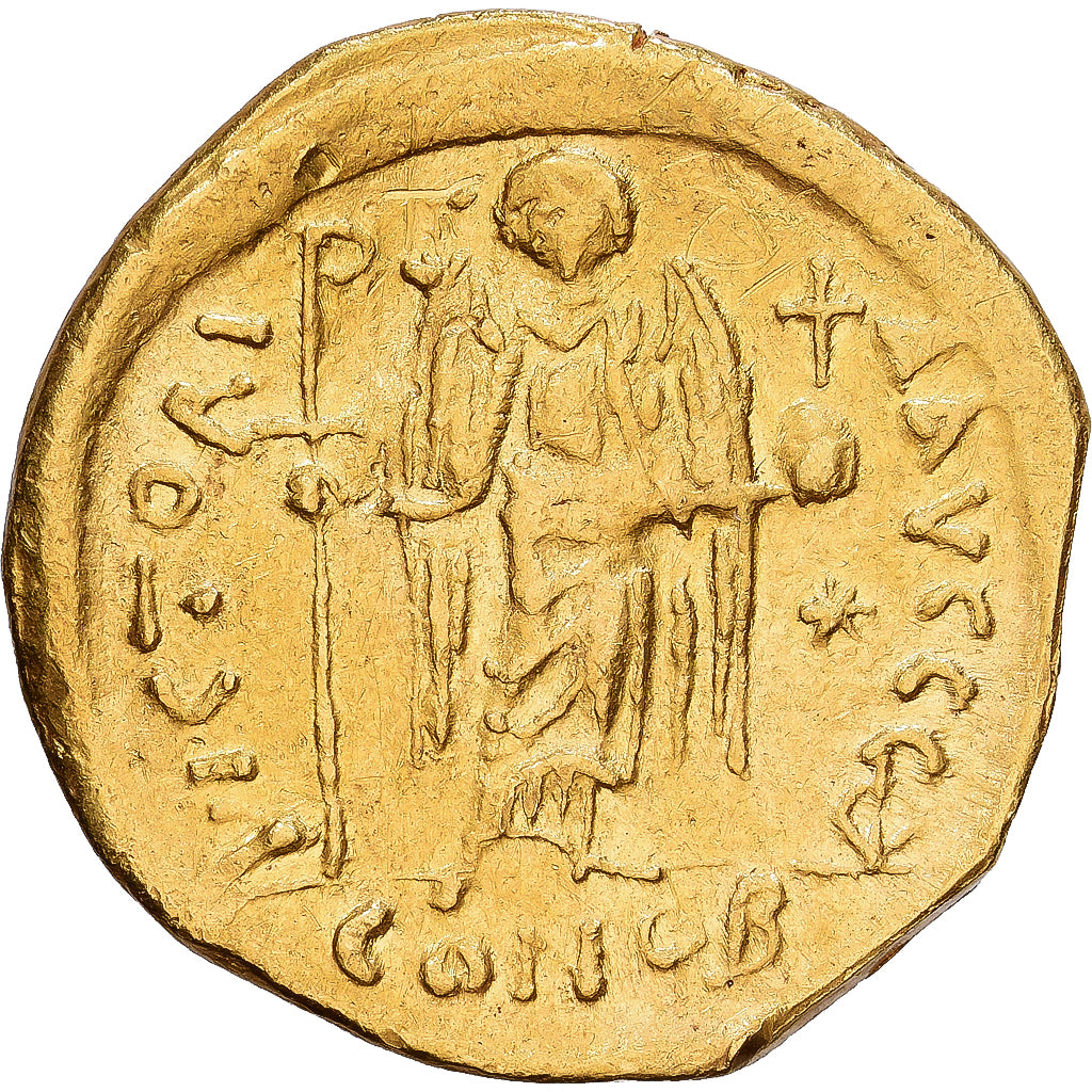 Byzantine Empire, Justinian I, Solidus, 542-565, Constantinople, Gold, EF(40-45)