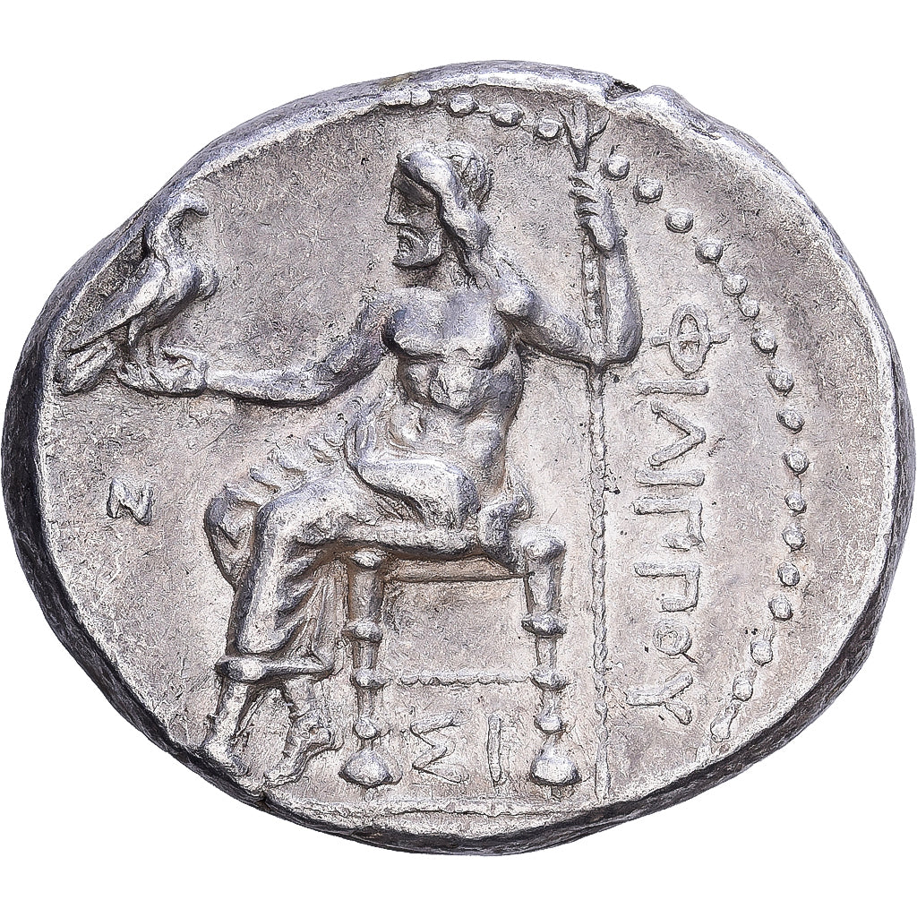 Fenícia, Philip III, Tetradrachm, 321-320 BC, Sidon, Prata, AU(50-53)
