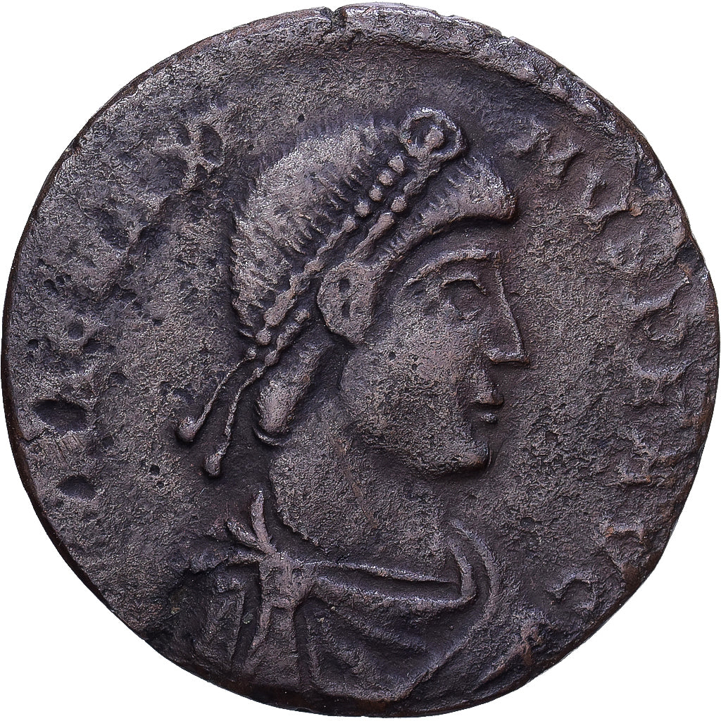 Roman Empire, Magnus Maximus, Maiorina pecunia, 383-386, Arles, Bronzen, FR+