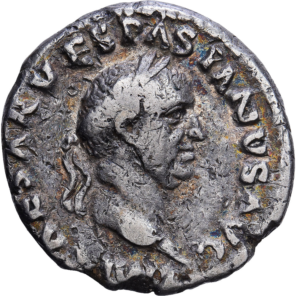 Roman Empire, Vespasian, Denarius, 70, Rome, Plata, BC+