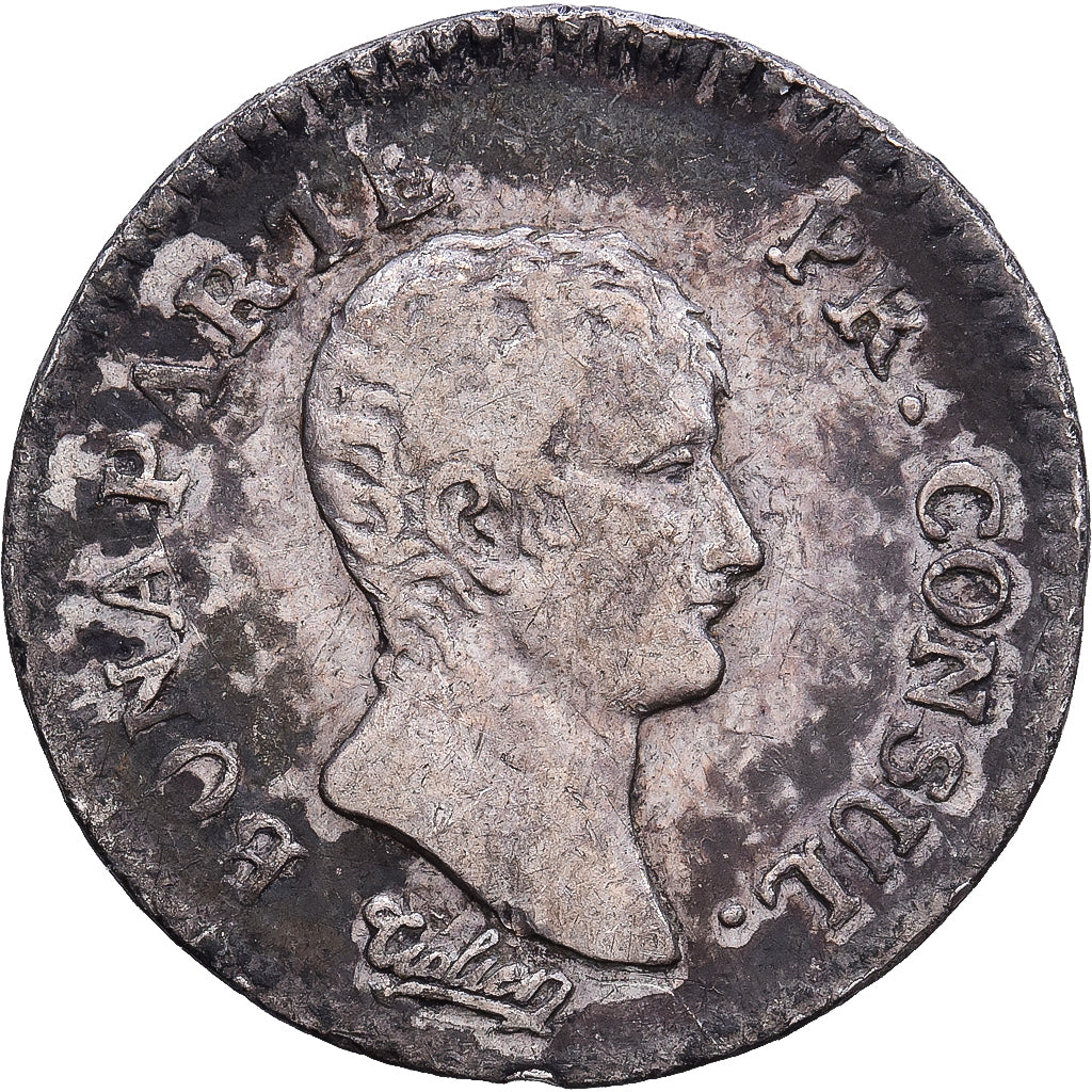 France, 1/4 Franc, Napoléon I, An 12, Perpignan, Argent, TB, KM:653.8