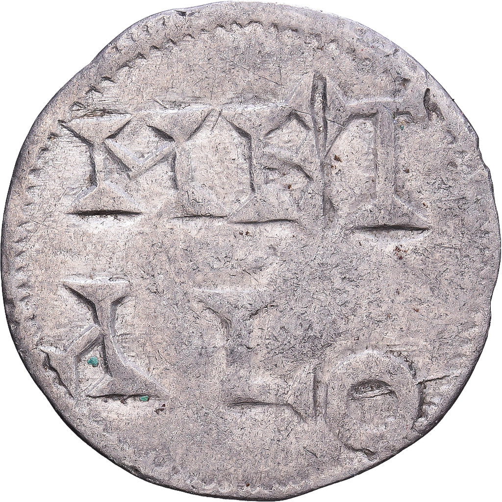 France, Charles le Simple, Denier, 950-1000, Melle, Type immobilisé, Argent