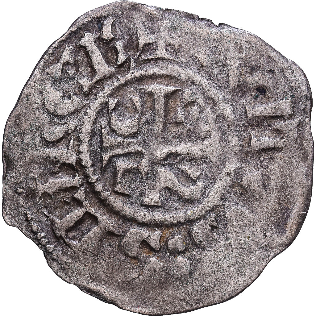 França, Philip I, Denarius, Senlis, Prata, VF(20-25)