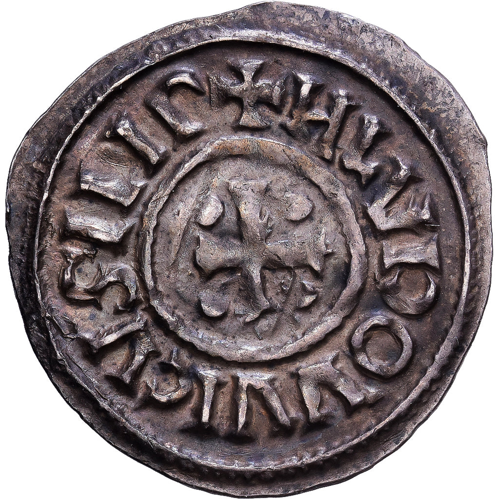 Francia, Louis le Pieux, Denier au temple, 822-840, Argento, SPL-