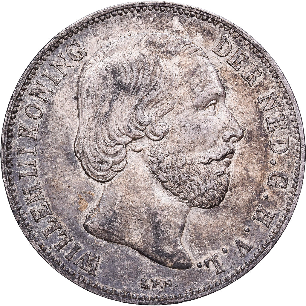 Paesi Bassi, William III, Gulden, 1865, Utrecht, Argento, SPL-, KM:93