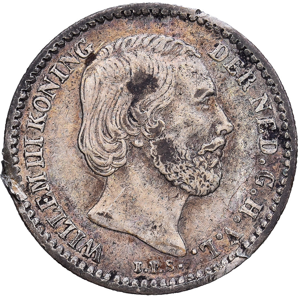 Paesi Bassi, William III, 10 Cents, 1873, Utrecht, Argento, BB, KM:80