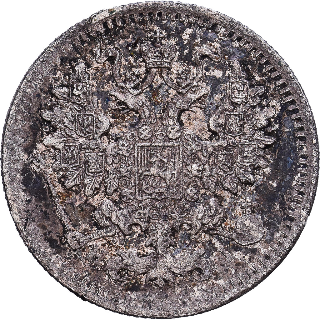 Rusland, Nicholas II, 5 Kopeks, 1870, Saint Petersburg, Zilver, ZF+, KM:21a.2